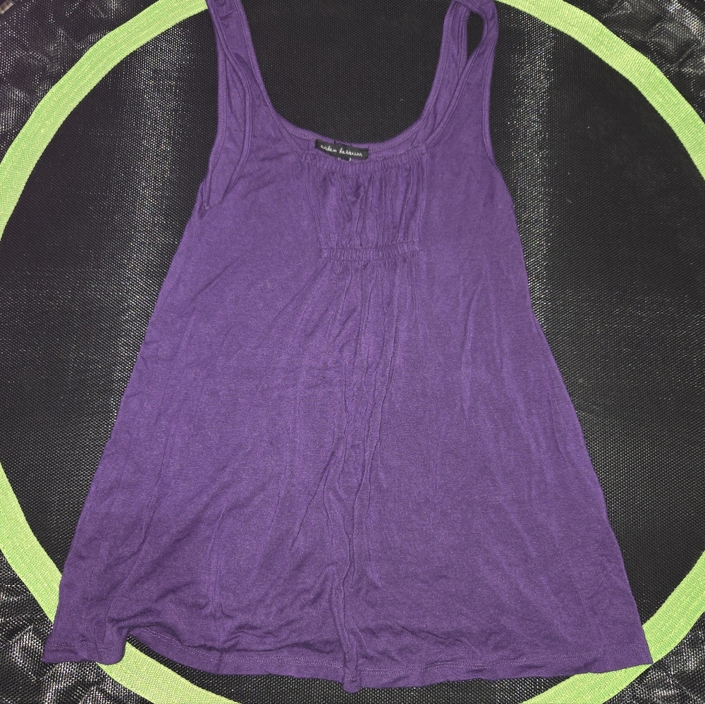 Urban Behavior Purple Scoop-Neck Flared Tank